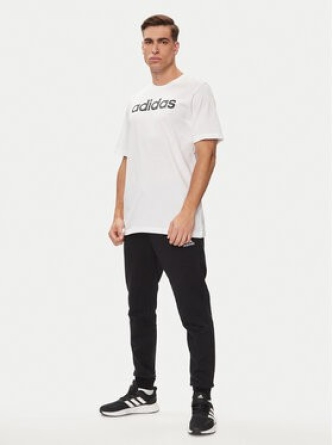 adidas T-Shirt Essentials Single Jersey Linear Embroidered Logo T-Shirt IC9276 Biały Regular Fit