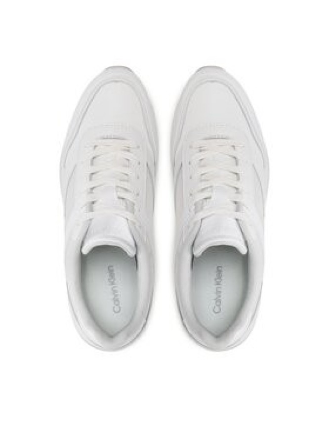 Calvin Klein Sneakersy Low Top Lace Up Mix HM0HM00901 Biały