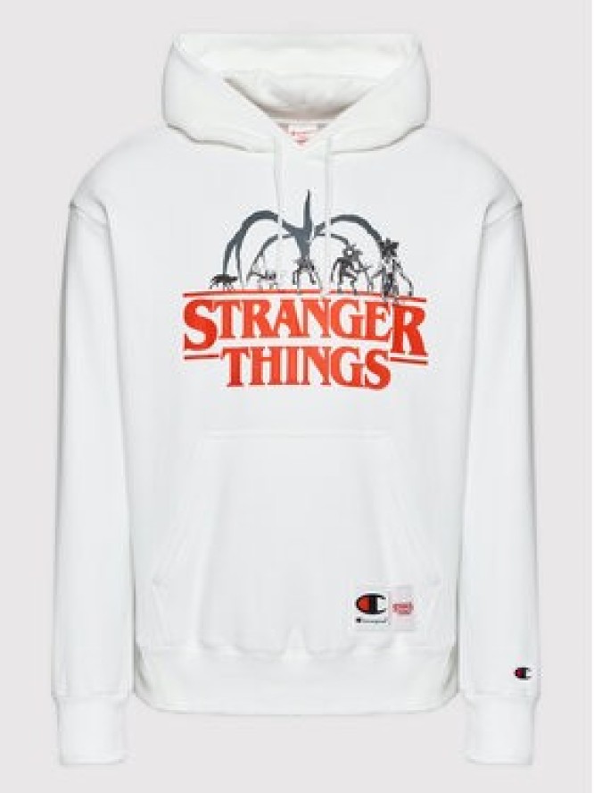 Champion Bluza STRANGER THINGS Unisex 217780 Biały Regular Fit