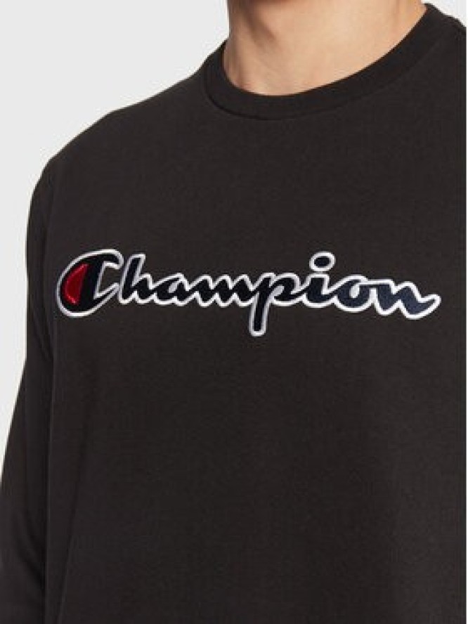 Champion Bluza Embroided Script Logo 217859 Czarny Regular Fit