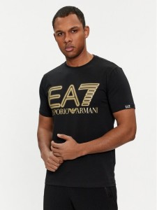 EA7 Emporio Armani T-Shirt 3DPT37 PJMUZ 0208 Czarny Regular Fit