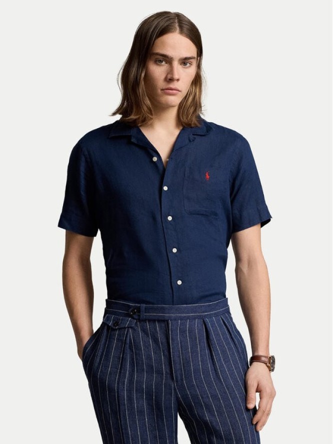 Polo Ralph Lauren Koszula 710938425006 Granatowy Classic Fit