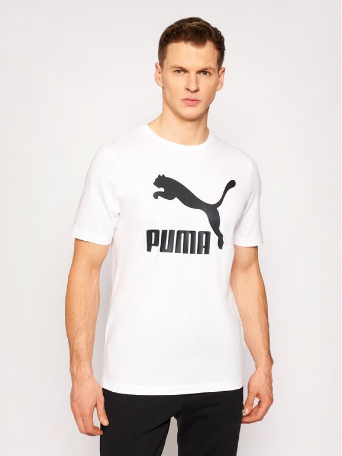 Puma T-Shirt Classics Logo 530088 Biały Regular Fit