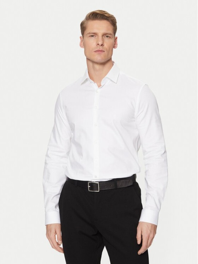 Calvin Klein Koszula K10K113851 Biały Slim Fit