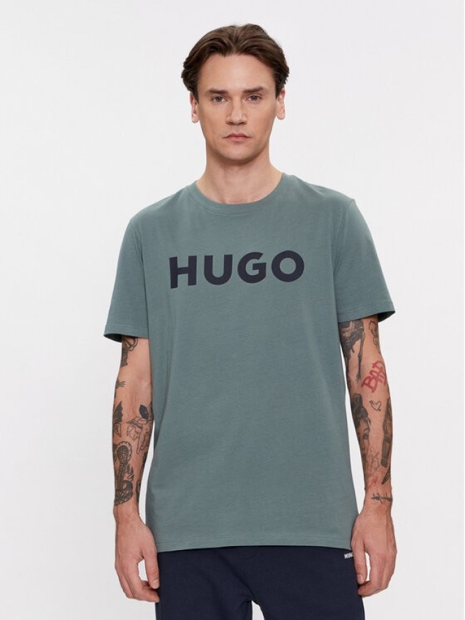 Hugo T-Shirt Dulivio 50467556 Zielony Regular Fit