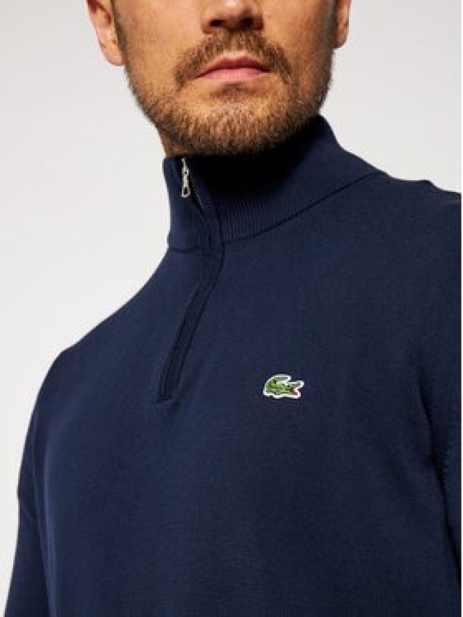 Lacoste Sweter AH1980 Granatowy Classic Fit