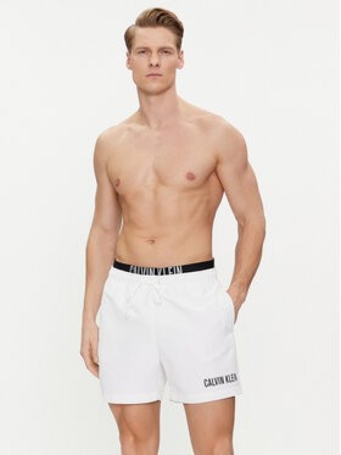 Calvin Klein Swimwear Szorty kąpielowe KM0KM00992 Biały Regular Fit