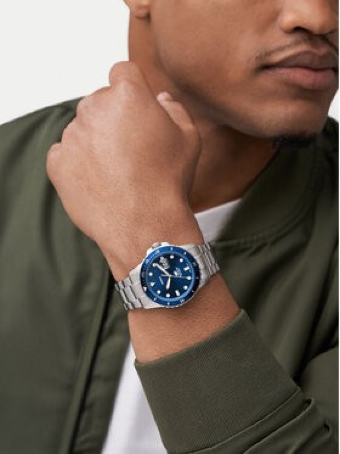 Fossil Zegarek Blue FS6029 Srebrny