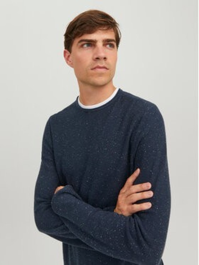 Jack&Jones Sweter 12227443 Granatowy Regular Fit