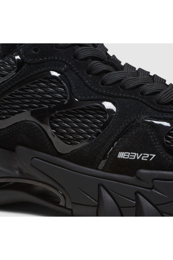BALMAIN Sneakersy skórzane męskie czarne B-East
