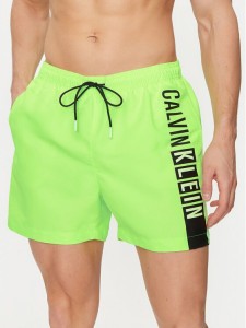 Calvin Klein Swimwear Szorty kąpielowe KM0KM00991 Zielony Regular Fit