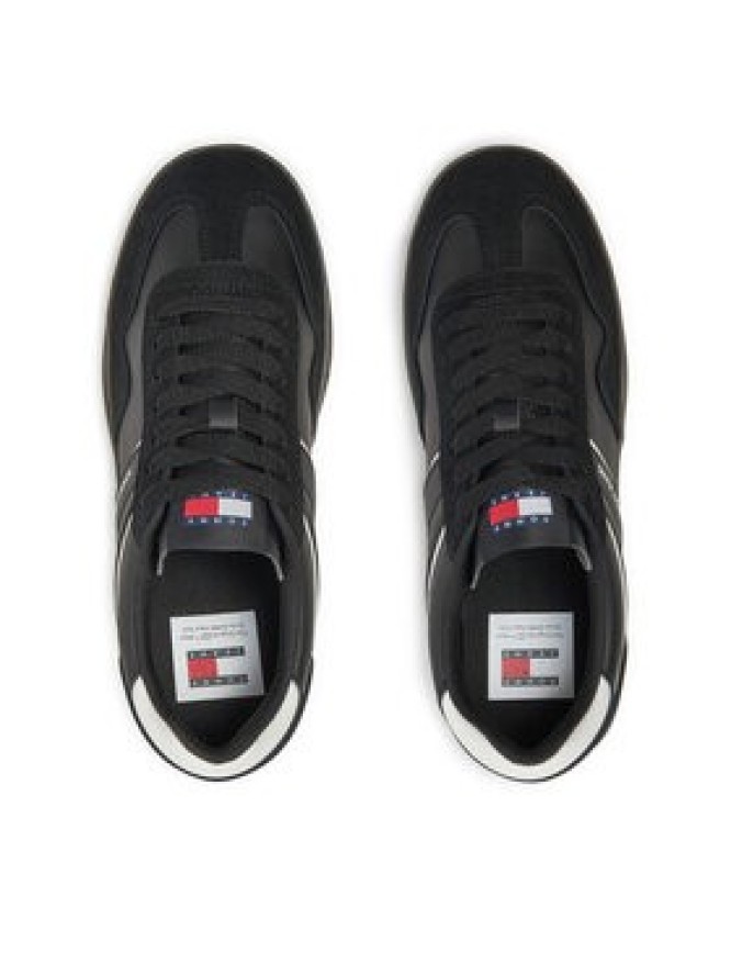 Tommy Jeans Sneakersy Leather Retro Cupsole EM0EM01414 Czarny