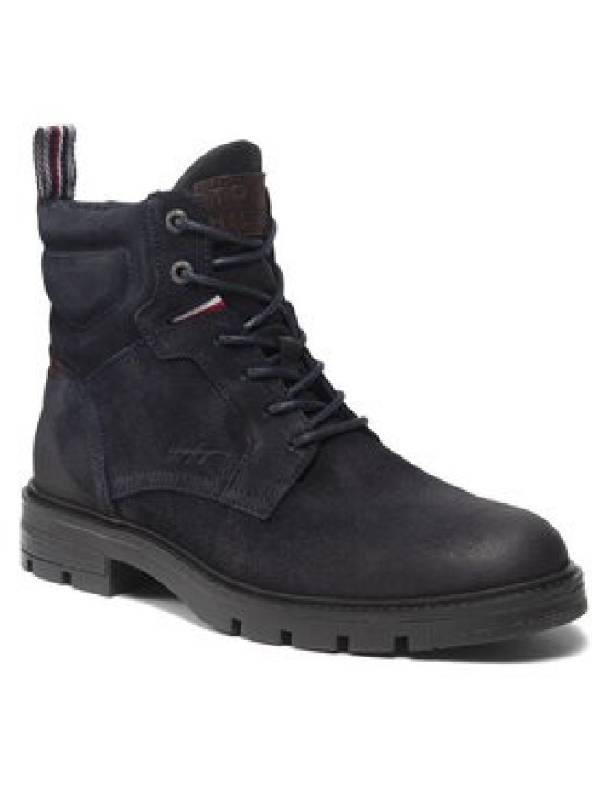 Tommy Hilfiger Kozaki Elevated Padded Suede Boot FM0FM03778 Granatowy