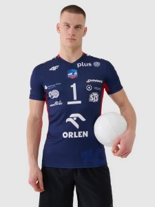 Koszulka meczowa replika wyjazdowa z sezonu 2024/25 męska 4F x Zaksa Kędzierzyn Koźle - Kurek - multikolor