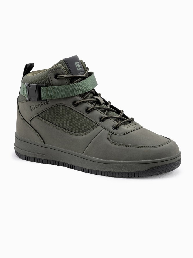 Buty męskie sneakersy za kostkę - khaki V4 T317 - 44