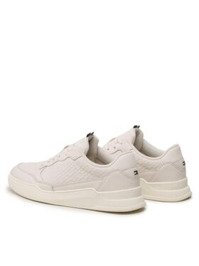 Tommy Hilfiger Sneakersy Elevated Cupsole Mono Detail FM0FM04698 Écru