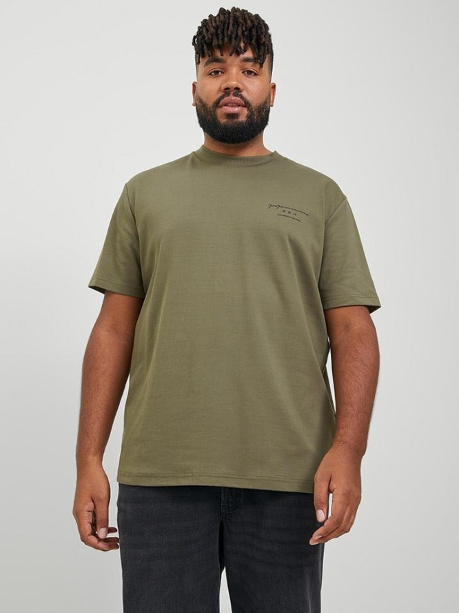 JACK & JONES PLUS Koszulka w kolorze khaki rozmiar: XXL