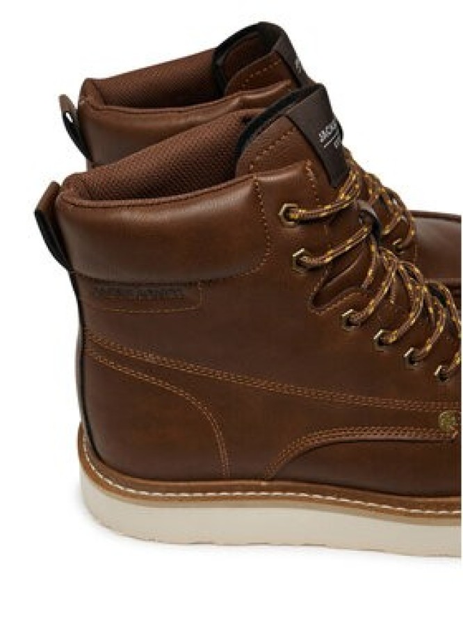 Jack&Jones Trapery Jfwarchway Pu Moc Boot Lace-Up Boots 12257971 Brązowy