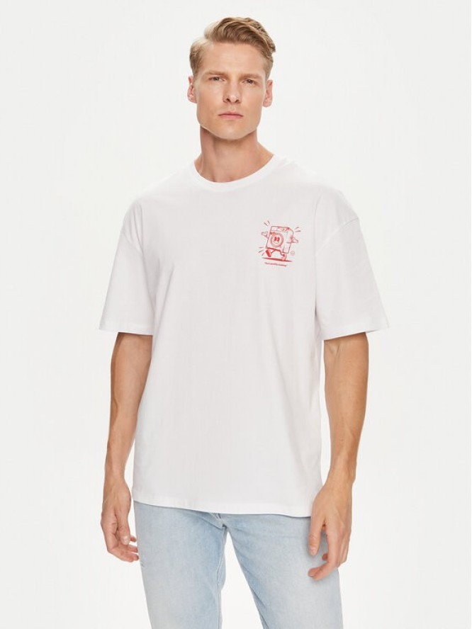 Jack&Jones T-Shirt Bradley 12264405 Biały Wide Fit