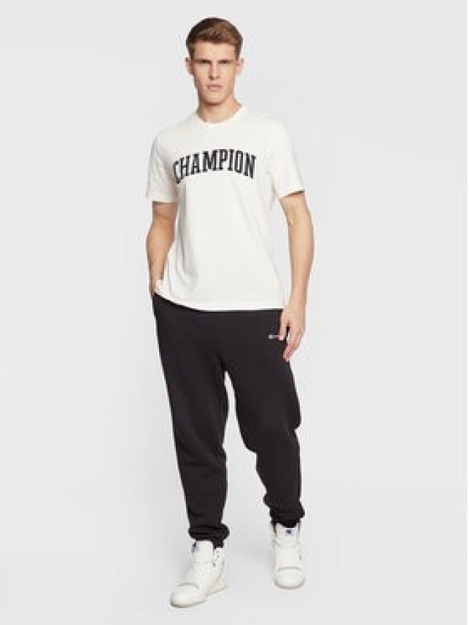 Champion T-Shirt Bookstore Logo 217882 Écru Regular Fit