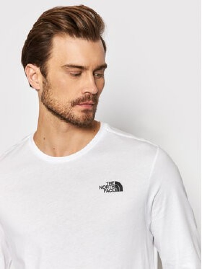 The North Face Longsleeve Easy NF0A2TX1 Biały Regular Fit