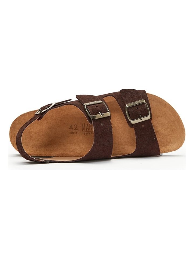 Mandel Skórzane sandały w kolorze brązowym rozmiar: 46