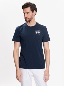 La Martina T-Shirt VMR009 JS206 Granatowy Regular Fit