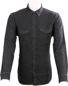 LEE WORKER SHIRT RELAXED MĘSKA KOSZULA JEANSOWA JEANS WASHED BLACK L68HPAON