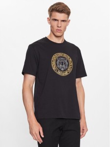 Just Cavalli T-Shirt 75OAHE05 Czarny Regular Fit