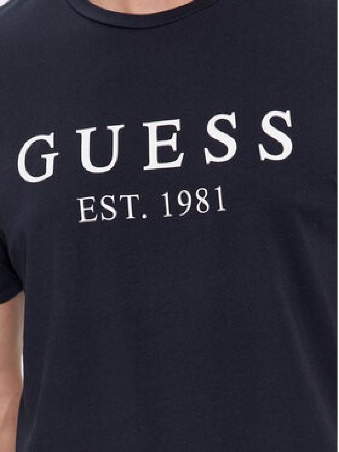 Guess T-Shirt U4RI22 K6YW0 Granatowy Regular Fit