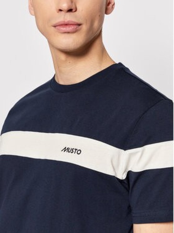 Musto T-Shirt 82158 Granatowy Regular Fit