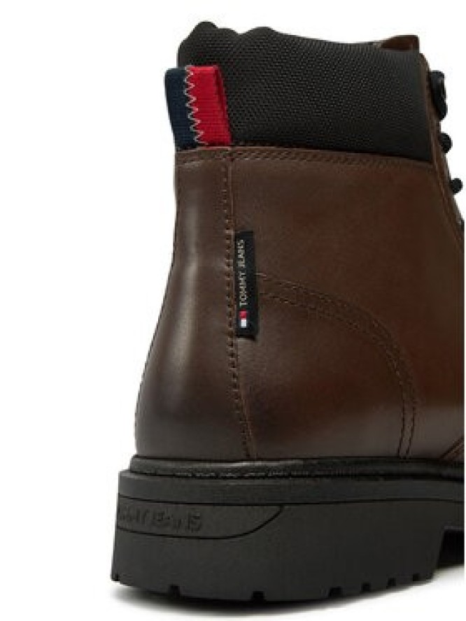 Tommy Jeans Trapery Tjm Lace Up Boot EM0EM01446 Brązowy