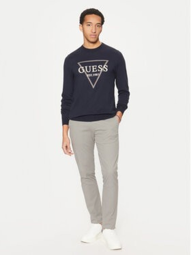 Guess Sweter M5RR02 Z3KI1 Granatowy Regular Fit