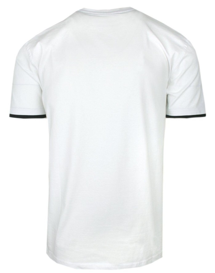 T-Shirt Męski - Biały z Motywem Żaglowca - Pako Jeans