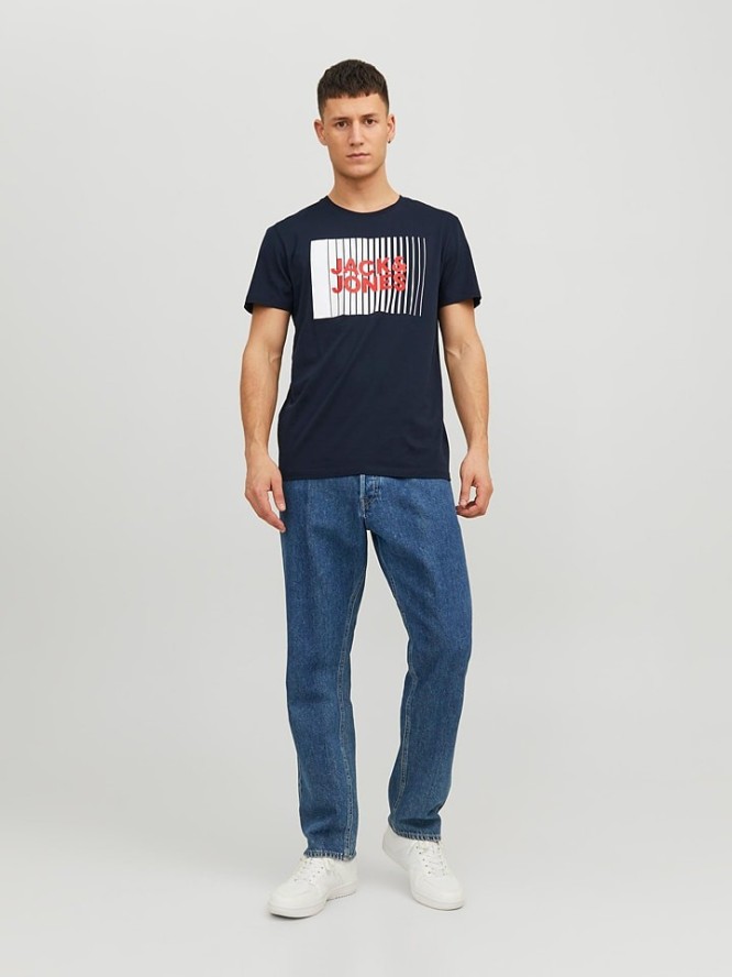 Jack & Jones Koszulka "Corp Logo" w kolorze granatowym rozmiar: L