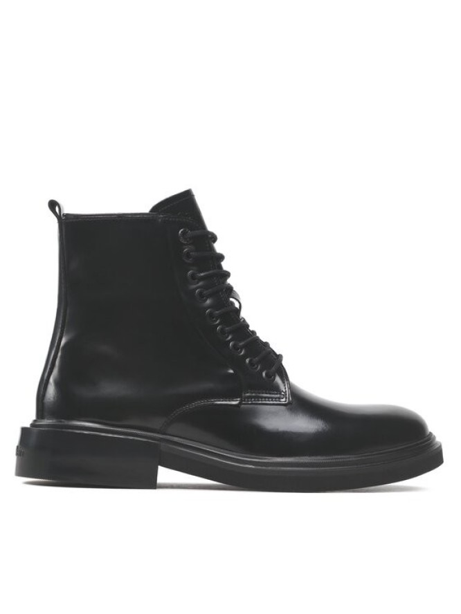 Calvin Klein Kozaki Lace Up Boot Br Lth HM0HM00669 Czarny