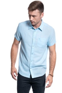 KOSZULA MĘSKA WRANGLER SS 1PKT SHIRT CERULEAN BLUE W5J1LOXVT