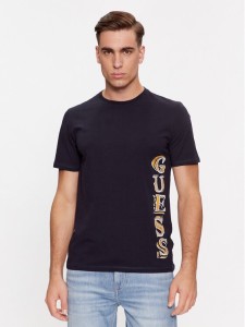 Guess T-Shirt M4RI30 J1314 Granatowy Slim Fit