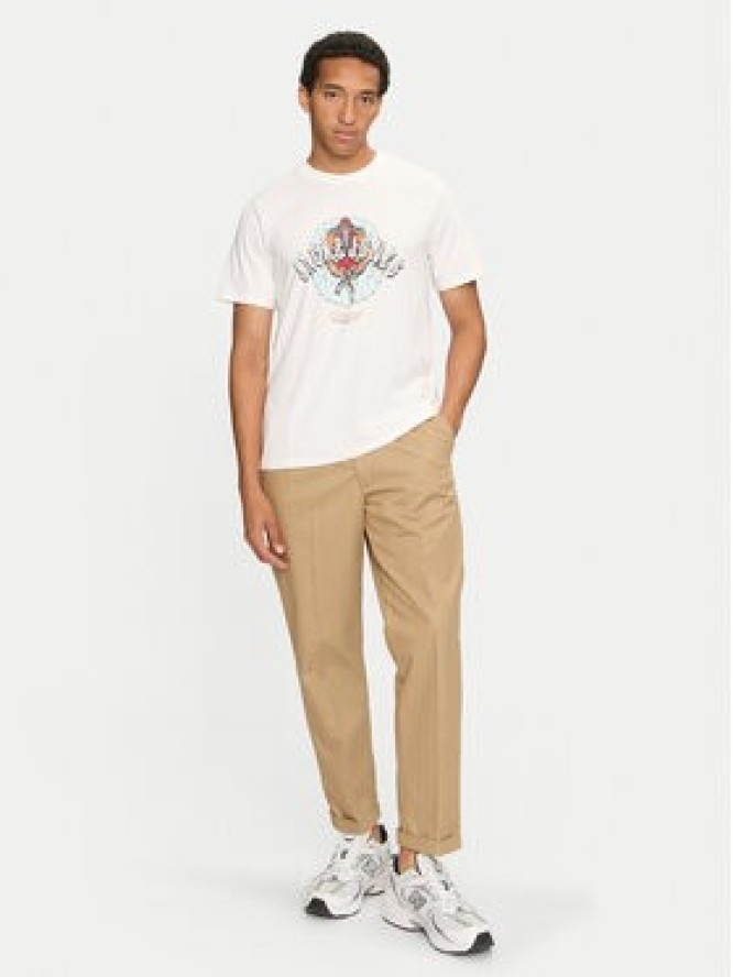 Jack&Jones T-Shirt Coconut Skull 12255192 Biały Standard Fit
