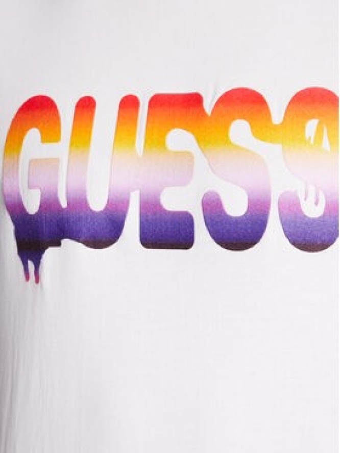 Guess T-Shirt M3RI52 KBDK0 Biały Slim Fit