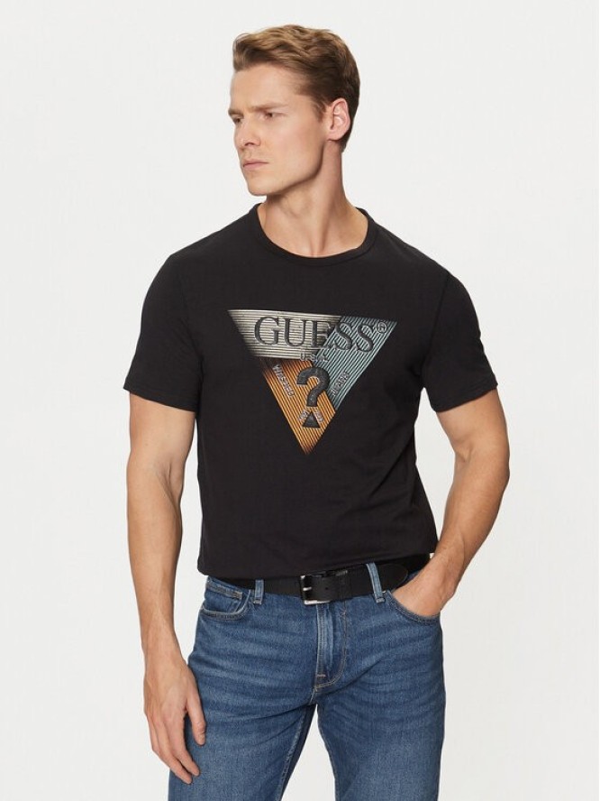 Guess T-Shirt M5RI14 J1314 Czarny Slim Fit