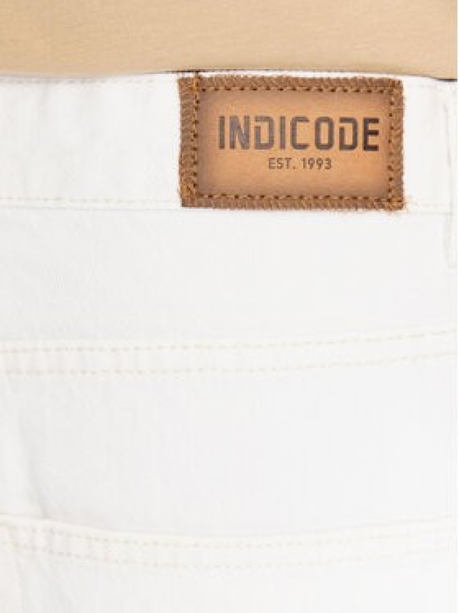 INDICODE Szorty jeansowe Tian 80.s denim 70-698 Biały Regular Fit