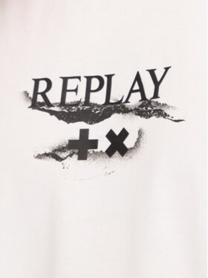 Replay T-Shirt M6880 .000.2660 Biały Loose Fit