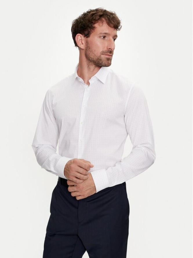 Calvin Klein Koszula K10K113163 Biały Slim Fit