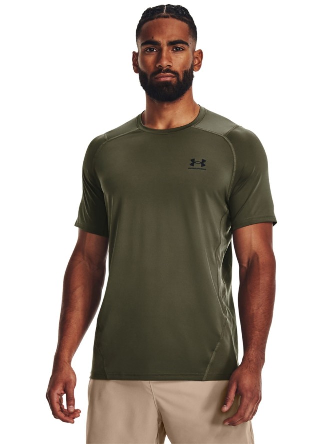 Koszulka treningowa męska Under Armour UA Hg Armour Fitted Ss - khaki