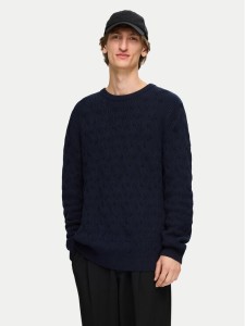 Selected Homme Sweter 16094503 Granatowy Regular Fit