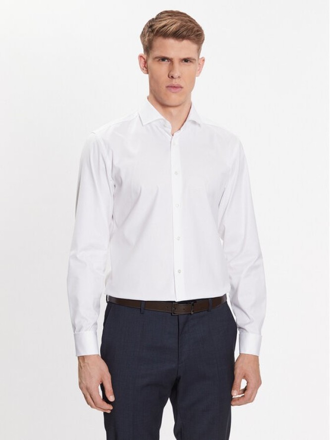 Boss Koszula 50480101 Biały Slim Fit