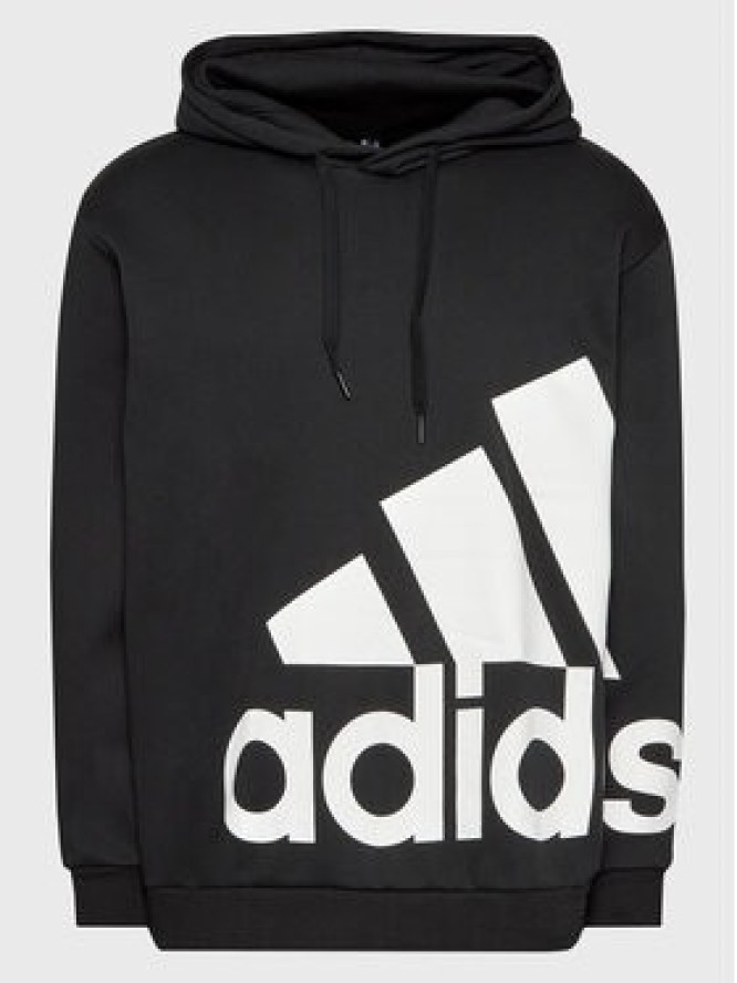 adidas Bluza Essentials Giant Logo HL6925 Czarny Loose Fit