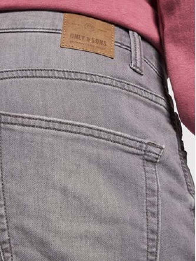 Only & Sons Szorty jeansowe Ply 22018583 Szary Regular Fit