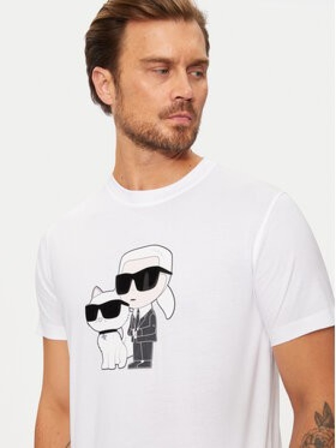 KARL LAGERFELD T-Shirt 755061 544241 Biały Regular Fit